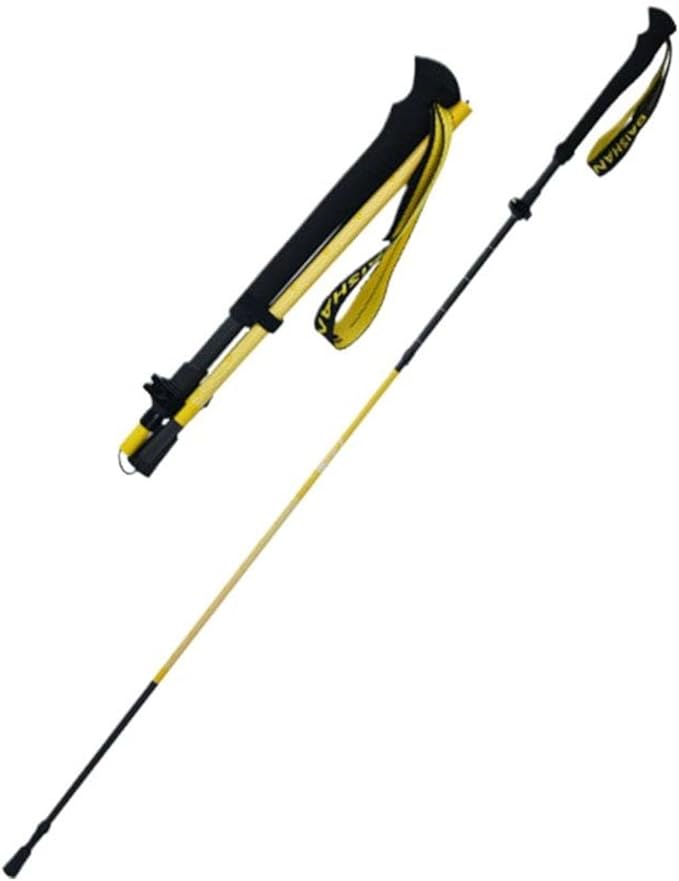 3K Carbon Fiber Trekking Pole - Telescopic 3-Section Ultralight Hiking Stick for Men Women, Adjustable Walking Pole for Ba...