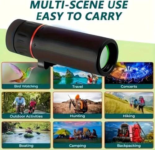 Mini Monocular Telescope, 2000X25 Portable Monocular Focus Optics Telescopes for Sporting Events, Concerts, Camping, Bird ...