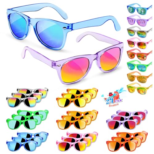 GKTZ Kids Sunglasses Party Favors - Boys Girls Age 3-8 Birthday Goodie Bags Stuffers, Neon Sunglasses with UV 400 Protecti...