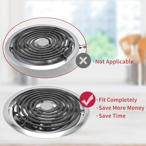 COZZIVITA GE Drip Pans and Stove Burner Element Unit Set, Perfectly Fit WB30M1 & WB30M2 -Replacement for GE Hotpoint Stove...