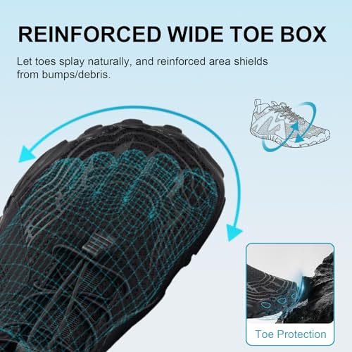 Hike Barefoot Shoes Womens Men Footwear,Pro-Healthy&Non-Slip Water Shoe for Women Men, Wide Toe Running Shoes Boots Sneake...