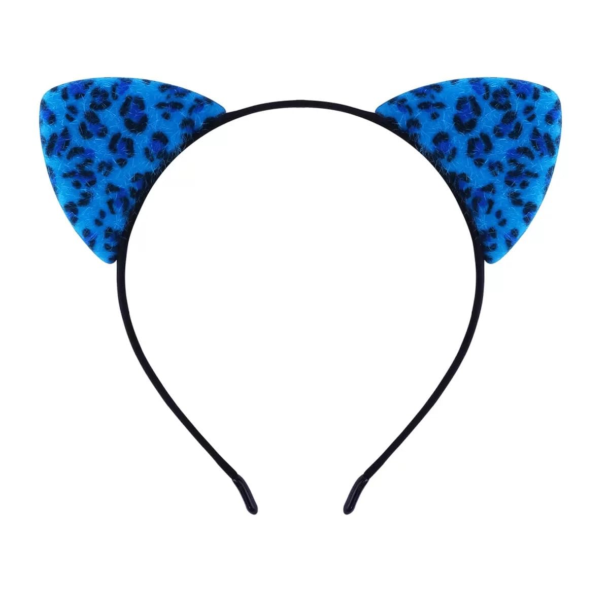 ASHONE Cat Ears Headband for Women Cute Cat Costume Hair Accessories for Halloween Party Cosplay (Navy Blue, One Size)