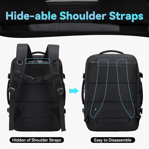 Carry on Travel Backpack for Men Women, Extra Large 50L Flight Approved Expandable Suitcase With USB/Type-C Charging Port,...