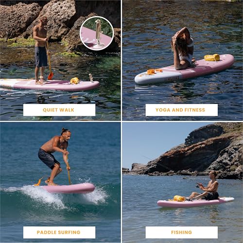HUIIKE Inflatable Paddle Board for Adults with Accessories Included, Oar, Fins, Pump. Stand Up Paddleboard Great Stability...