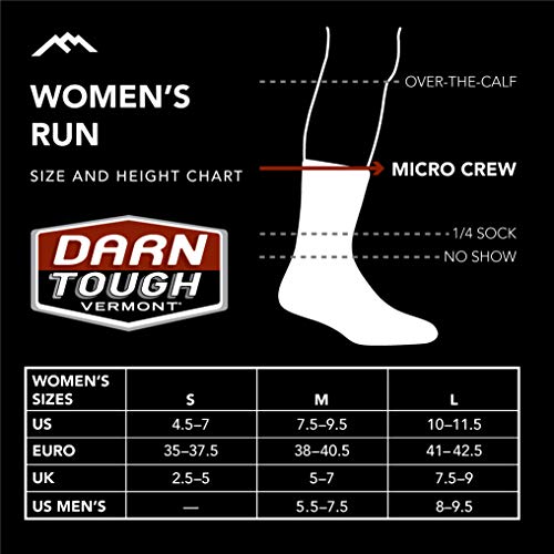 Darn Tough Vermont Women's Prism Micro Crew Lightweight Running Sock (Style 1115)
