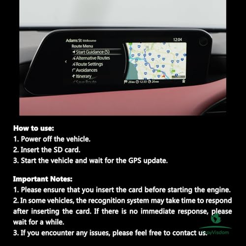 Updated Navigation SD Card | GPS Map Card Compatible with CX 5(2024-2025), CX 30/3(2024), CX 90(2023-2025) | USA/CAN/MEX Maps