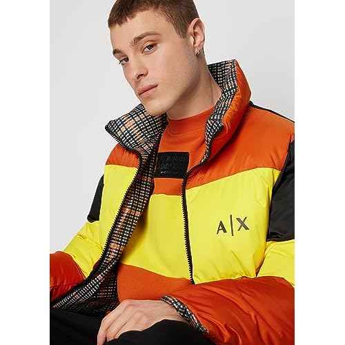 Armani Exchange mens Cotton French Terry Colorblock Pullover Sweatshirt