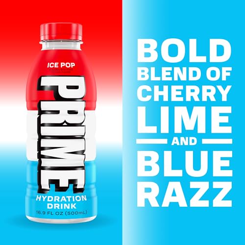 PRIME Hydration ICE POP, Sports Drinks, Electrolyte Enhanced for Replenishing Fluids, 250mg BCAAs, B Vitamins, Antioxidant...