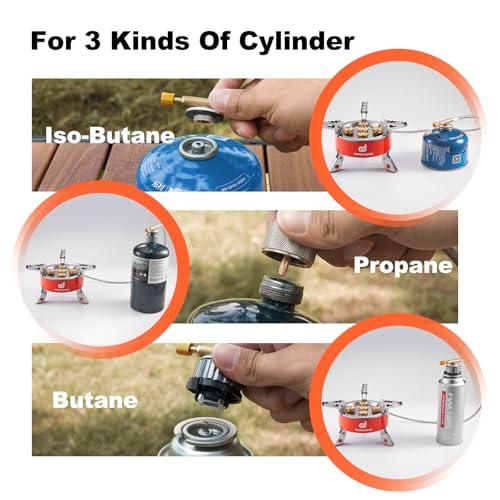 Odoland 9000W Portable Camping Stove Lightweight Camp Stove Collapsible Backpacking Stove with EVA Box for Outdoor Camping...