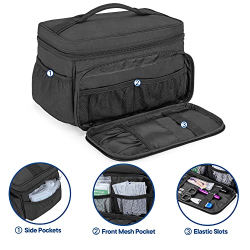 Damero Small Medicine Storage Bag Empty, Emergency Trauma Kit Organizer Bag Family First Aid Box for Hiking, Camping and H...