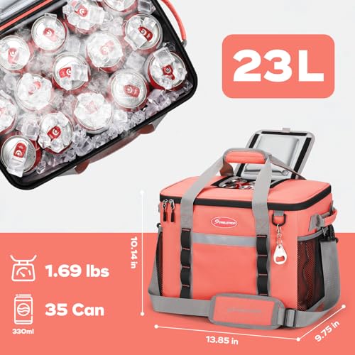 Maelstrom Collapsible Soft Cooler Bag,35/55/75 Cans Beach Cooler with Flip Top Lid, Ice Chest, Leakproof & Portable for Be...