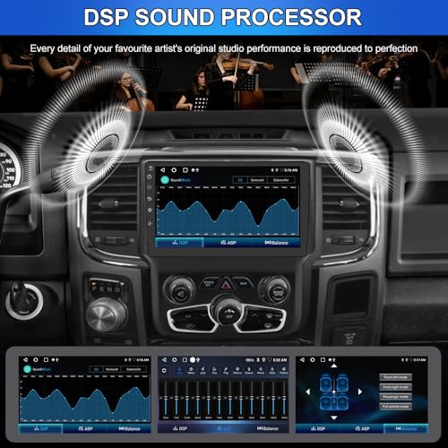Junsun 2GB+64GB Car Stereo for Dodge Ram 1500 2500 3500 2013-2019, Junsun 9" HD IPS Display, Wireless CarPlay/Android Aut...
