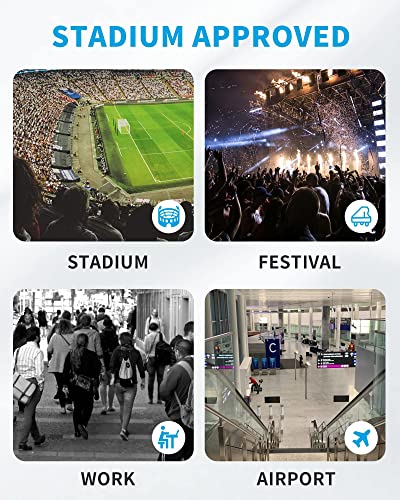 Clear Bag for Stadium Events, Clear Purse with Removeble Strap, Stadium Bag for Sporting Work Festival and Concert