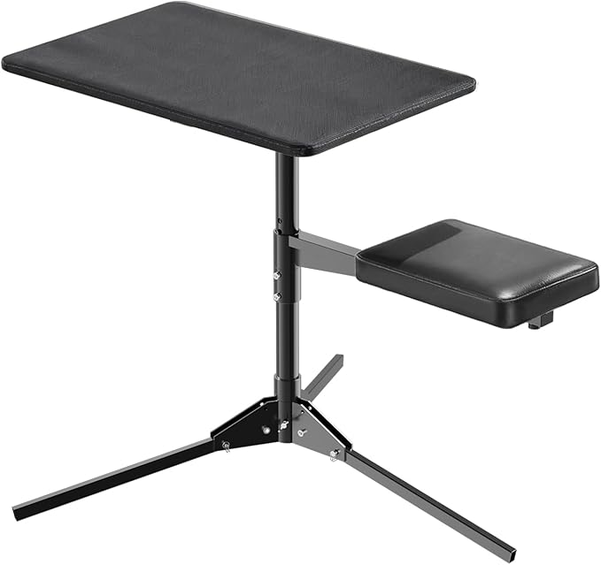 RogueArm Height Adjustable Shooting Table with 360 Degree Rotation Padded Seat, Portable Shooting Bench with Stable and Foldable Base,Shooting Platform for Outdoor, Range, Shooting and Cleaning