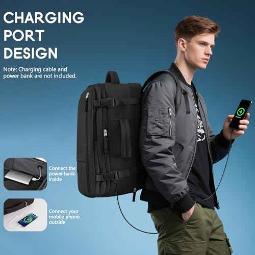 Beraliy Travel Backpack for Men Women, Large Carry On Backpack, Personal Item Bag Airline Approved, 17 inch Laptop Backpac...