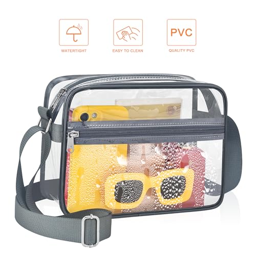 MAY TREE Clear Bag for Stadium Events Clear Messenger Bag Suitable for Concert Outfits and Sports Events