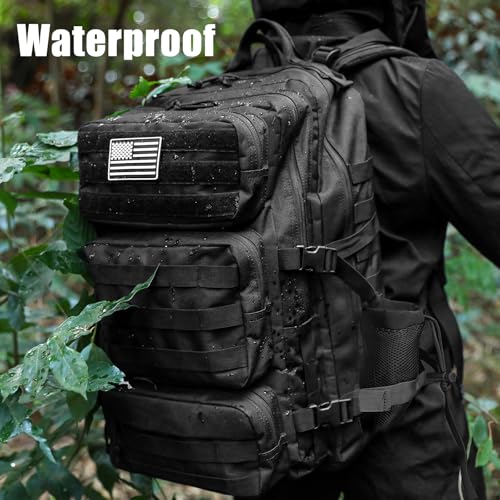 kookoomia 50L Military Tactical Backpack Large Day Backpack for Men Molle Army 3 Days Assault Pack Bug Out Bag Water Resis...