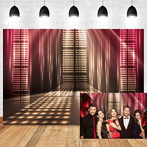 OERJU 7x5ft Shining Neon Lights Show Backdrop Stage Dis-co Party Photography Background Entertainment Venues KTV Ballroom ...