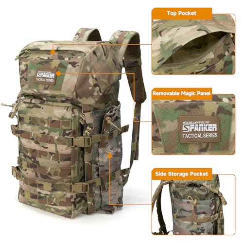 EXCELLENT ELITE SPANKER 40L Camping Hiking Backpack for Men and Women Tactical Military Backpack Large Rucksack Assault Pa...