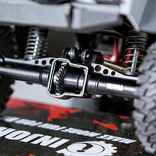INJORA 12T/22T Overdrive Gear and 24T/10T Underdrive Alloy Steel Helical Gear Set for TRX4M 1/18 RC Crawler Car Upgrade