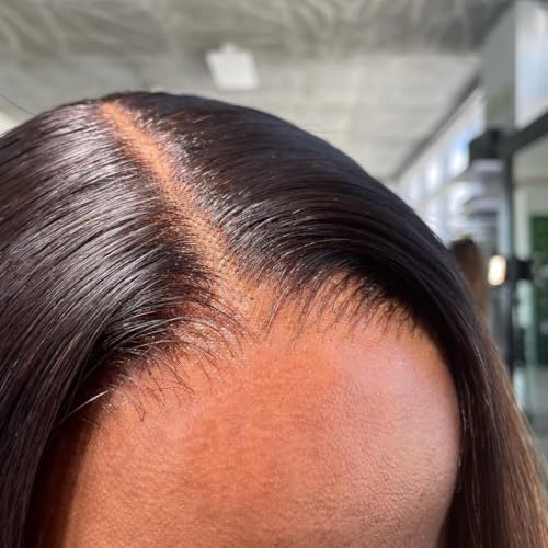 ASHINE 5x5 HD Lace Closure Body Wave Straight Human Hair 5x5 Real HD Lace Closure Invisible Bleached Knots Pre Plucked with Baby Hair Natural Hairline 20 Inch