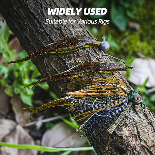Probite Forked Tail Soft Baits- Realistic Jerk Bait & Fluke Action Soft Lures for Bass, Trout & Crappie - Versatile Freshw...