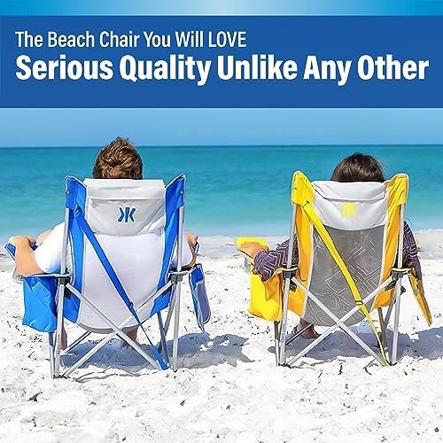 Kijaro Beach Sling Chair with Cooler Pocket - Various Fun Colors & Patterns - Perfect Beach Folding Chair and Camping Chai...