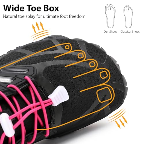 MeXYZ Hike Barefoot Shoes Women Wide Toe Box Zero Drop Minimalist Shoes for Workout Cross-Trainer Walking Hiking Water Gro...