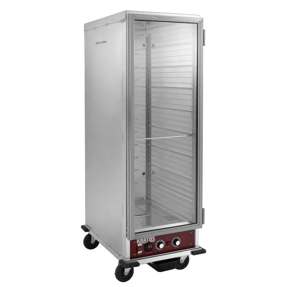 Kratos Full Size Commercial Insulated Holding and Proofing Cabinet | Holds 36 Full Size Sheet Pans | Mobile | Clear Door |120V, 1440W (28W-153)