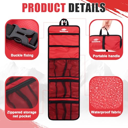 SATINIOR 2 Pack Climbing Quickdraw Hanging Storage Bag, Carabiner Hook Gear Equipment Parts Collections, Foldable Binding ...