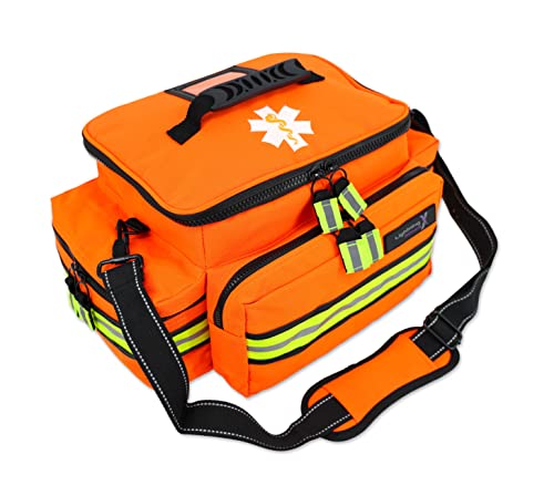 Lightning X Products Lightning X Mid-Sized First Responder EMT Bag | LXMB25 Fully Stocked Aid Kit w/ 200+ BLS Supplies - O...
