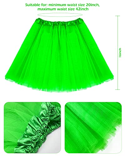Tutu for Women Tutu Accessories Set Pom Pom Headband Tulle Tutu Skirt Heart Sunglasses Bead Necklaces