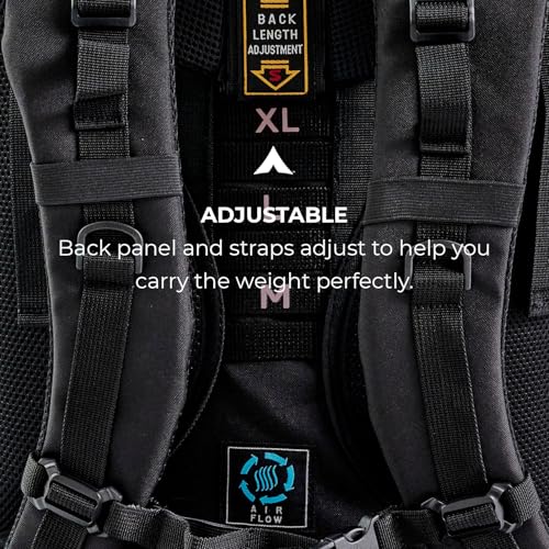 Teton 85L Explorer Internal Frame Backpack for Hiking, Camping, Backpacking, Rain Cover Included, Black