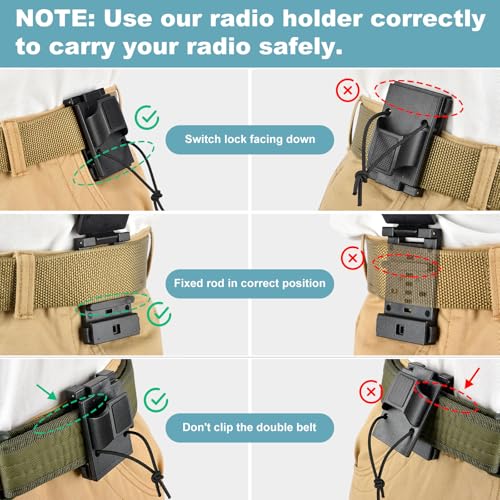 iGuerburn Radio Holster for Duty Belt Accessories for 1.75"/2"/2.25'' Belts, Radio Holder Clip Law Enforcement Police Gea...