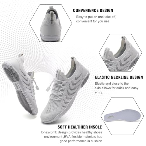 YALOX Water Shoes Men's Women's Swim Shoes Outdoor Beach Barefoot Quick-Dry Aqua Pool Socks Swimming Yoga Surfing Exercise