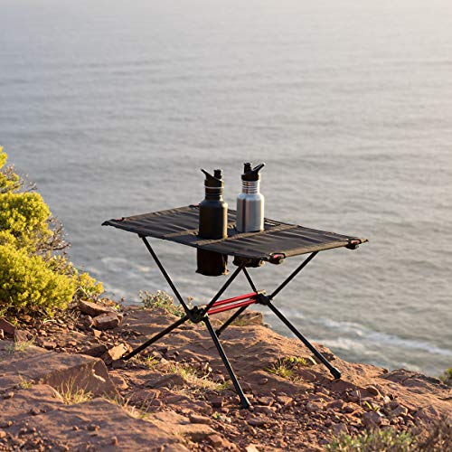 Naturehike FT07 Ultralight Camping Table, 1.6 LBS Portable Backpacking Table with Carry Bag & Cup Holder, Folding Mesh Cam...