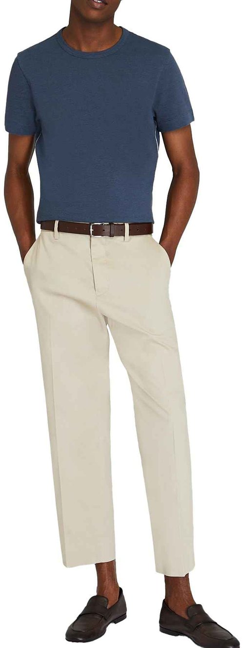 CLUB MONACO Men's Short Sleeve Indigo Henley, Navy/Bleu Marine