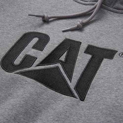 Caterpillar Men's Trademark Hoodies with Embroidered CAT Front Logo, S3 Cord Management System, and Pouch Pocket