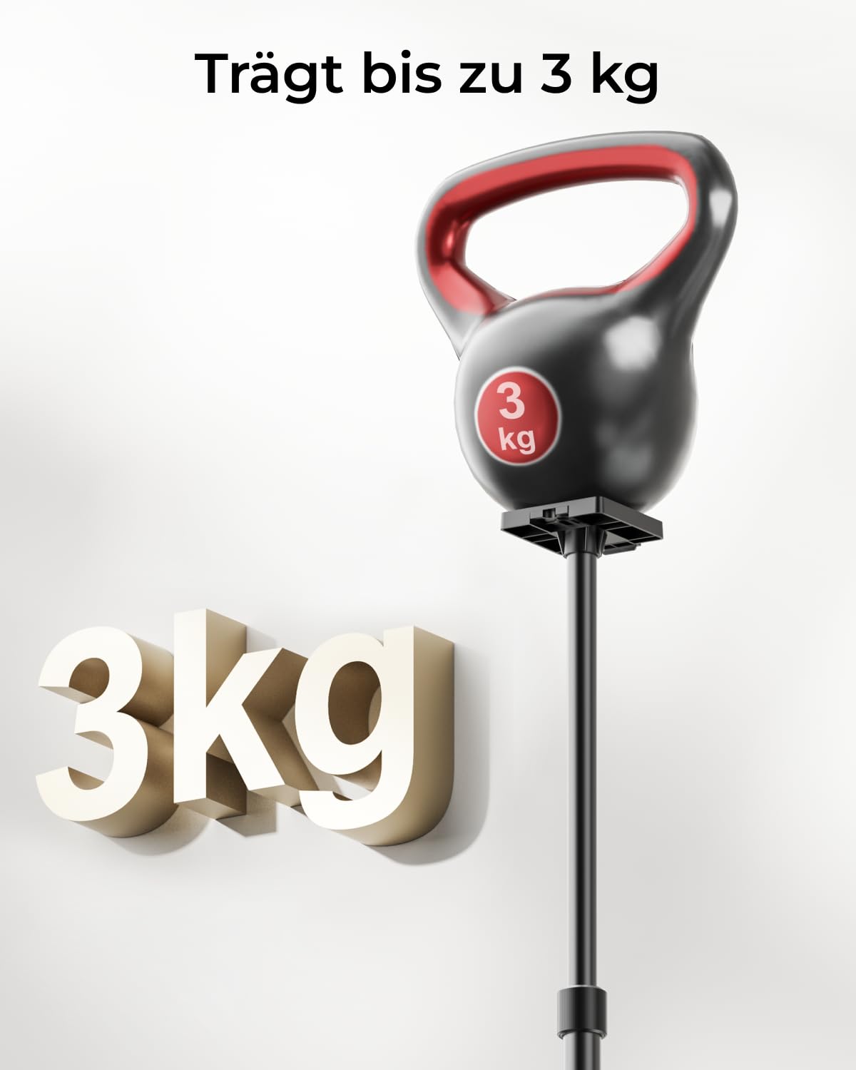 ULTIMEA Speaker Stands Pair, Height Adjustable Speaker Stand, Extends 24.4" to 36.6", Holds 6.6 lbs, Compatible with Most Brands & ULTIMEA Poseidon, Aura Series Surround Sound Speaker, Steady 310
