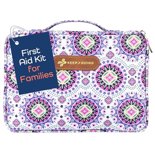 KeepGoing Large Home First Aid Kit for Kids – 270 Pc. for Car, Home, Dorm, & Boat with Latex-Free Bandages – 10 x 7 x 3.5 ...
