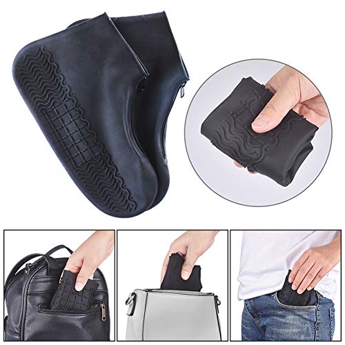 ydfagak Shoe Covers Waterproof Reusable Foldable Not-Slip Rain Shoe Covers with Zipper,Shoe Protectors Overshoes Rain Galo...