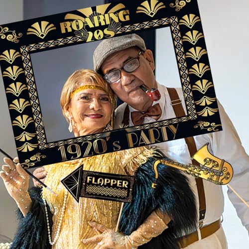 LaVenty Roaring 20s Photo Booth Props 1920s Photo Booth Props Gatsby Party Props Roaring 20s Party Decorations Gatsby Deco...