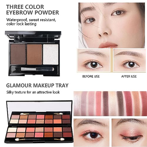 MTDXILTAI All in One Makeup Kit for Makeup storage bag 2X14 Colors Eyeshadow Palette Liquid Foundation Eyeliner Pencils Co...