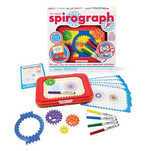 Spirograph Jr. — Jumbo Sized Gears Classic Retro Toy For Spiral Drawing Art Design Toy Kit for Smaller Hands — For Kids Ag...