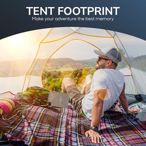 ENCHANTIFY -ENCHANTIFY Tent Footprint, Waterproof Camping Tarp, Heavy Duty Floor Saver, Ultralight Ground Sheet, Outdoor, ...