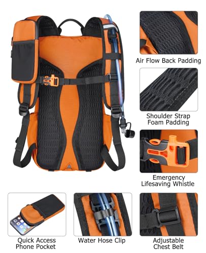 NOOLA Hydration Backpack with 3L Water Bladder, 22L / 25L Water Backpack for Hiking Cycling Biking, Lightweight Hiking Pack