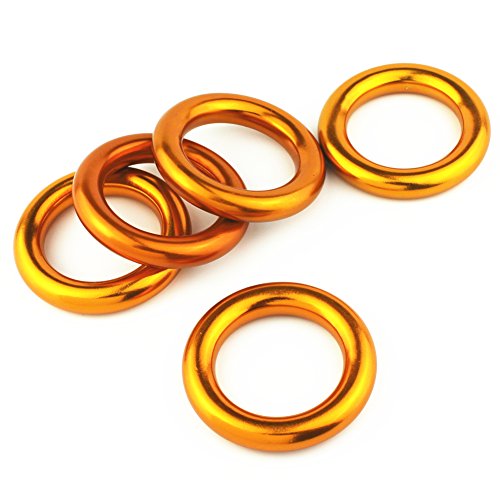 PROND Aluminum Rappel Ring, Climb Perfect Tension Aluminum Alloy O-Ring, 23KN Rappel Rings for Rock Climbing Arborist and ...