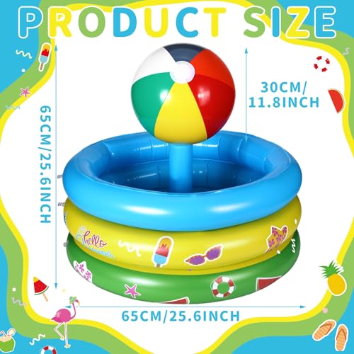 Bencailor Inflatable Cooler Inflatable Drink Cooler Beach Animal Theme Party Decorations Blow up Drink Holder Ice Tray Foo...