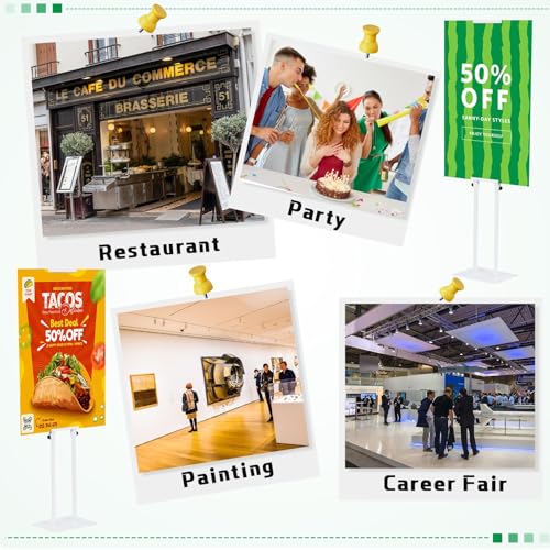 Thyle 3 Pcs Poster Board Stands for Display Height up to 75" Heavy Duty Welcome Sign Stand Double Sided Adjustable Banner ...