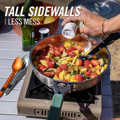 Gerber Gear ComplEAT Saute Pan - Portable Outdoor Saute Pan with Stainless Steel Construction - Premium Camp Cookware - Fe...